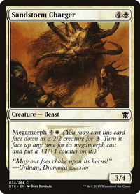 Sandstorm Charger - Dragons of Tarkir (DTK) #34 - Common Magic: The Gathering Trading Card