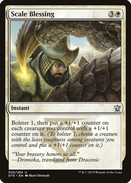 Scale Blessing trading card from Dragons of Tarkir Scale Blessing - Dragons of Tarkir Magic: The Gathering trading card