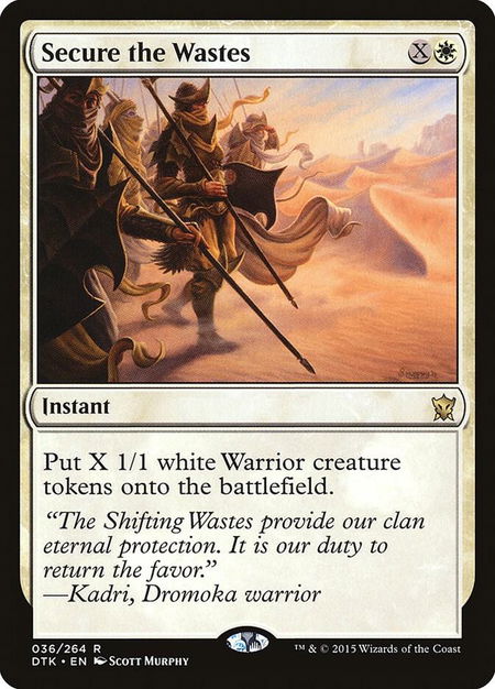 Secure the Wastes - Dragons of Tarkir Magic: The Gathering trading card