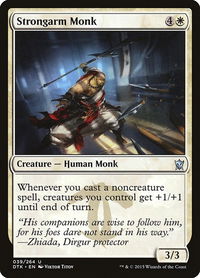 Strongarm Monk - Dragons of Tarkir (DTK) #39 - Uncommon Magic: The Gathering Trading Card