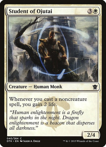 Student of Ojutai - Dragons of Tarkir Magic: The Gathering trading card