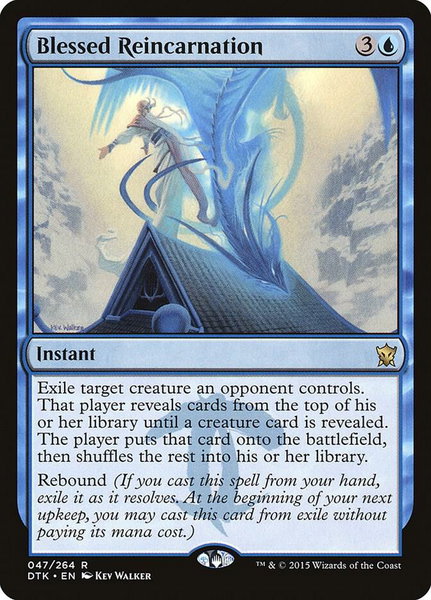 Blessed Reincarnation trading card from Dragons of Tarkir Blessed Reincarnation - Dragons of Tarkir Magic: The Gathering trading card
