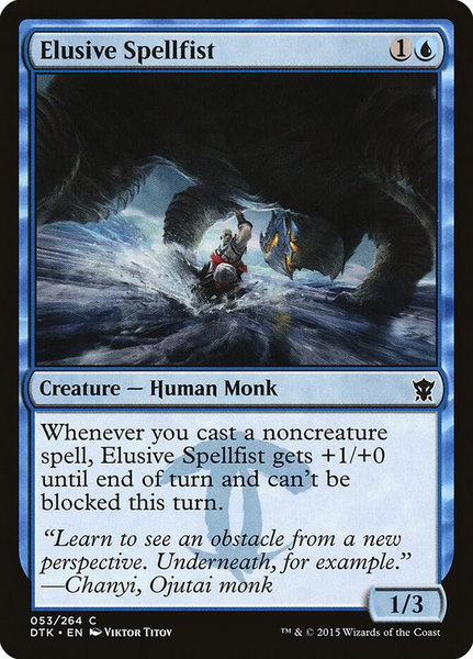 Elusive Spellfist - Dragons of Tarkir Magic: The Gathering trading card
