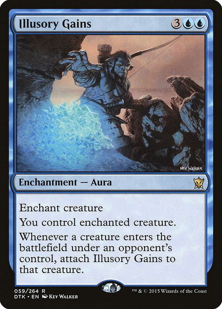 Illusory Gains - Dragons of Tarkir Magic: The Gathering trading card