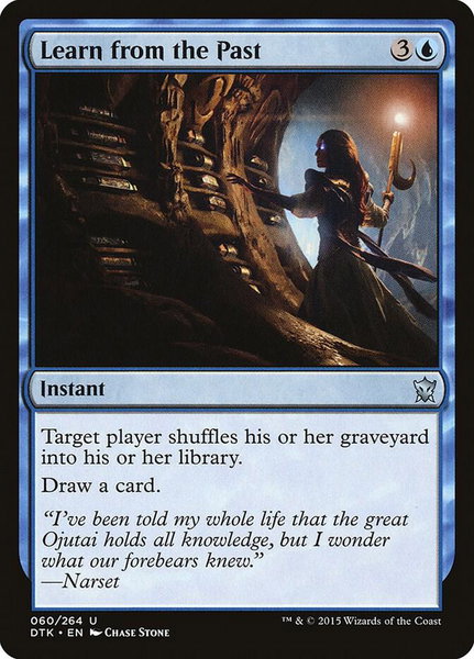 Learn from the Past trading card from Dragons of Tarkir Learn from the Past - Dragons of Tarkir Magic: The Gathering trading card