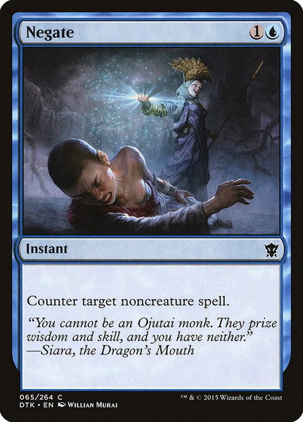 Negate trading card from Dragons of Tarkir Negate - Dragons of Tarkir Magic: The Gathering trading card