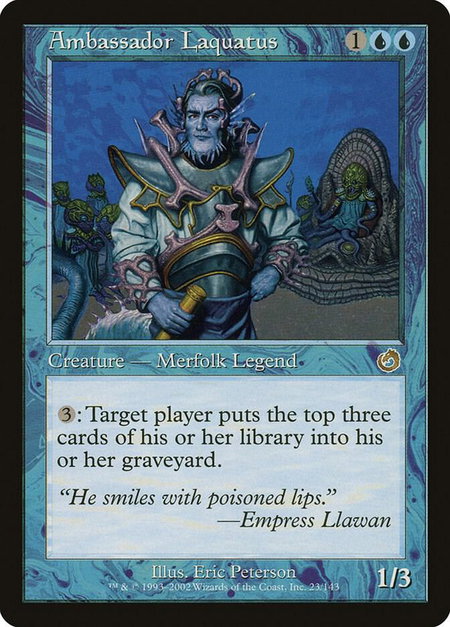Ambassador Laquatus - Torment Magic: The Gathering trading card