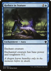 Reduce in Stature - Dragons of Tarkir (DTK) #72 - Common Magic: The Gathering Trading Card