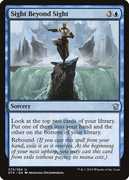 Sight Beyond Sight trading card from Dragons of Tarkir Sight Beyond Sight - Dragons of Tarkir Magic: The Gathering trading card