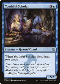 Youthful Scholar - Dragons of Tarkir (DTK) #84 - Uncommon Magic: The Gathering Trading Card