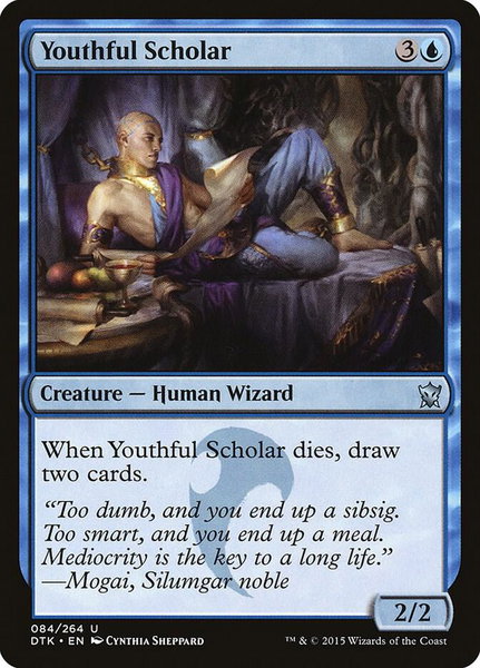 Youthful Scholar trading card from Dragons of Tarkir Youthful Scholar - Dragons of Tarkir Magic: The Gathering trading card