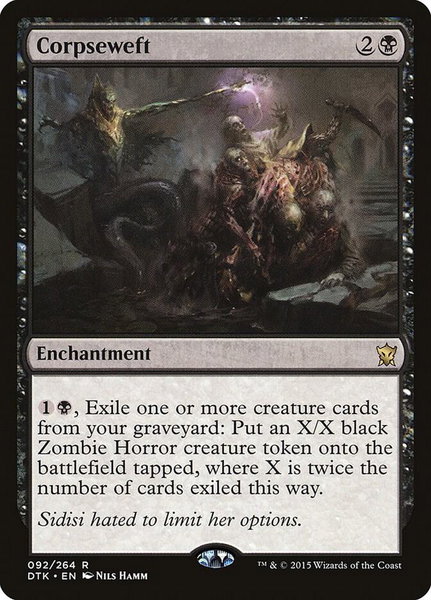 Corpseweft trading card from Dragons of Tarkir Corpseweft - Dragons of Tarkir Magic: The Gathering trading card