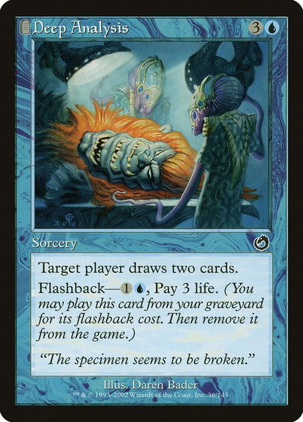 Deep Analysis trading card from Torment Deep Analysis - Torment Magic: The Gathering trading card