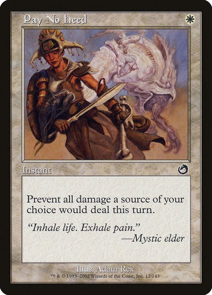 Pay No Heed trading card from Torment Pay No Heed - Torment Magic: The Gathering trading card