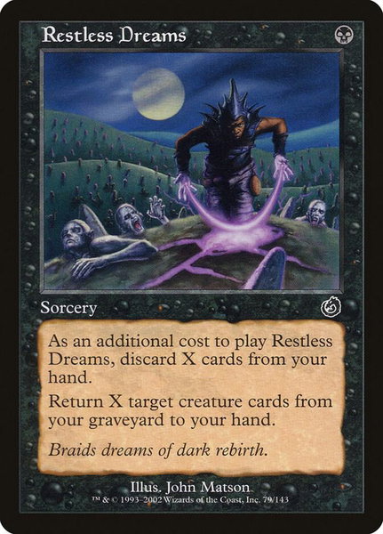 Restless Dreams trading card from Torment Restless Dreams - Torment Magic: The Gathering trading card