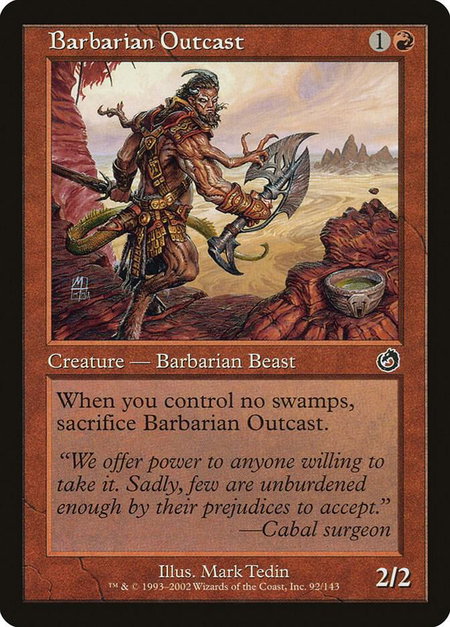 Barbarian Outcast - Torment Magic: The Gathering trading card