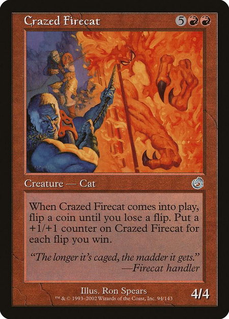 Crazed Firecat - Torment Magic: The Gathering trading card