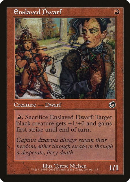 Enslaved Dwarf - Torment Magic: The Gathering trading card