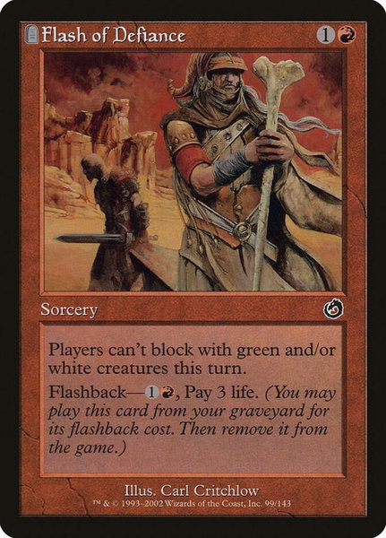 Flash of Defiance - Torment Magic: The Gathering trading card