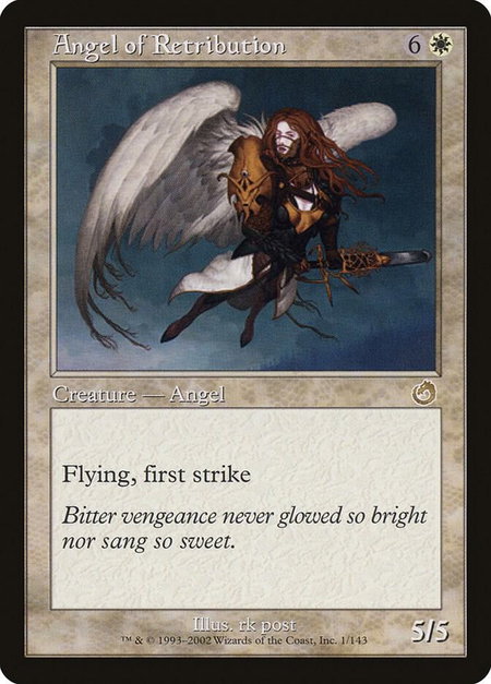Angel of Retribution - Torment Magic: The Gathering trading card