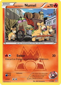 Team Magma's Numel - Double Crisis (DCR) #1/34 - Common Pokémon Trading Card