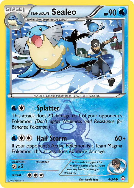 Team Aqua's Sealeo - Double Crisis Pokémon trading card