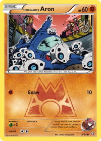 Team Magma's Aron - Double Crisis (DCR) #12/34 - Common Pokémon Trading Card