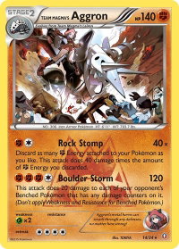 Team Magma's Aggron - Double Crisis (DCR) #14/34 - Holo Rare Pokémon Trading Card