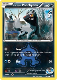 Team Aqua's Poochyena - Double Crisis (DCR) #16/34 - Common Pokémon Trading Card