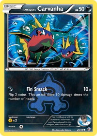 Team Aqua's Carvanha - Double Crisis (DCR) #20/34 - Common Pokémon Trading Card