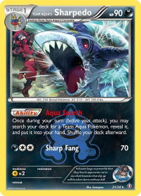 Team Aqua's Sharpedo - Double Crisis (DCR) #21/34 - Holo Rare Pokémon Trading Card