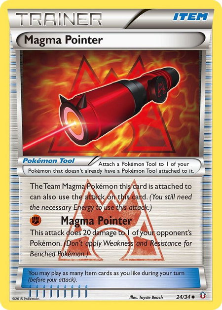 Magma Pointer trading card from Double Crisis Magma Pointer - Double Crisis Pokémon trading card