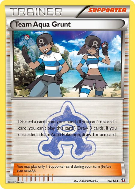Team Aqua Grunt - Double Crisis Pokémon trading card
