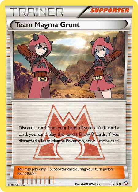 Team Magma Grunt - Double Crisis Pokémon trading card