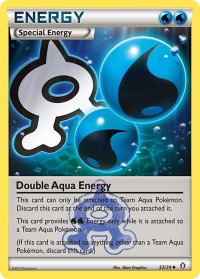 Double Aqua Energy - Double Crisis (DCR) #33/34 - Uncommon Pokémon Trading Card