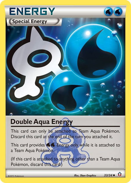 Double Aqua Energy - Double Crisis Pokémon trading card