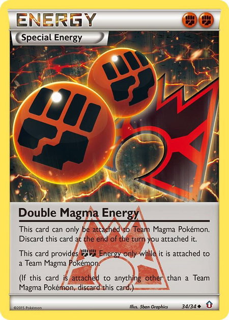 Double Magma Energy - Double Crisis Pokémon trading card
