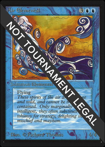 Air Elemental (IE) trading card from International Edition Air Elemental (IE) - International Edition Magic: The Gathering trading card