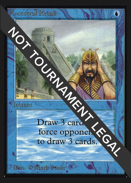 Ancestral Recall (IE) trading card from International Edition Ancestral Recall (IE) - International Edition Magic: The Gathering trading card