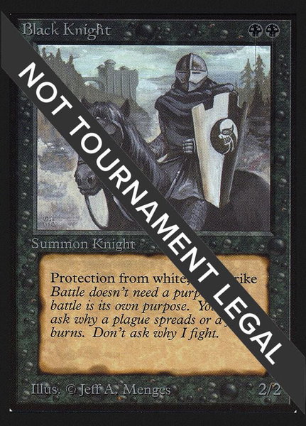 Black Knight (IE) trading card from International Edition Black Knight (IE) - International Edition Magic: The Gathering trading card
