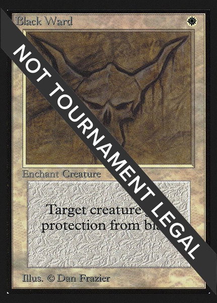 Black Ward (IE) trading card from International Edition Black Ward (IE) - International Edition Magic: The Gathering trading card