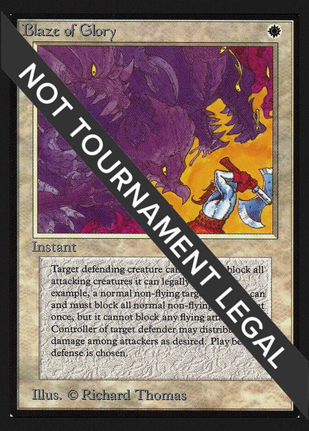 Blaze of Glory (IE) - International Edition Magic: The Gathering trading card