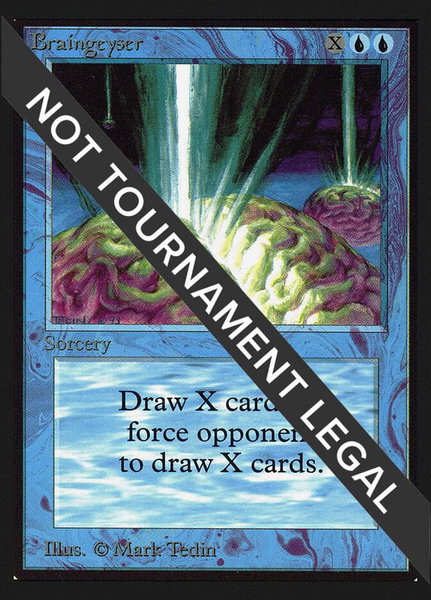 Braingeyser (IE) trading card from International Edition Braingeyser (IE) - International Edition Magic: The Gathering trading card