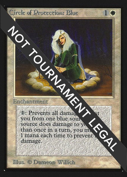 Circle of Protection: Blue (IE) trading card from International Edition Circle of Protection: Blue (IE) - International Edition Magic: The Gathering trading card