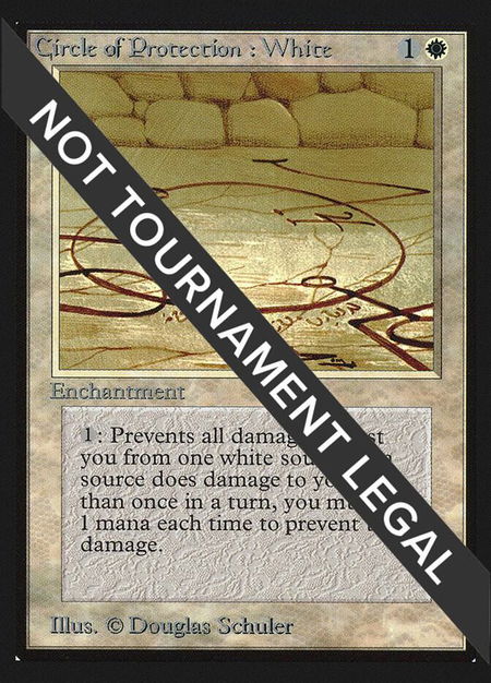 Circle of Protection: White (IE) trading card from International Edition Circle of Protection: White (IE) - International Edition Magic: The Gathering trading card
