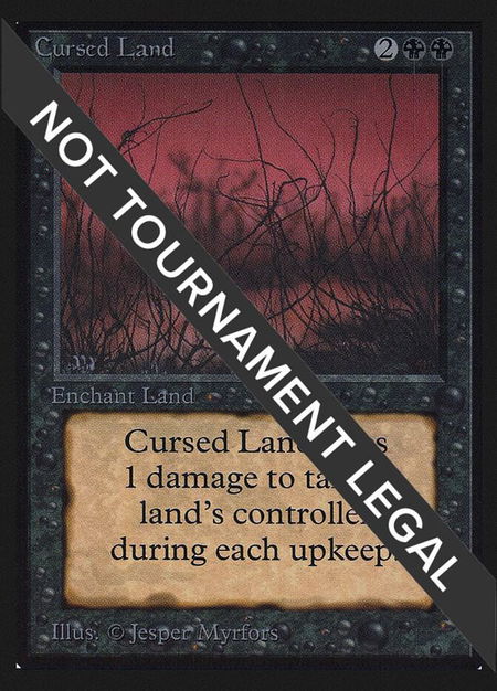 Cursed Land (IE) trading card from International Edition Cursed Land (IE) - International Edition Magic: The Gathering trading card