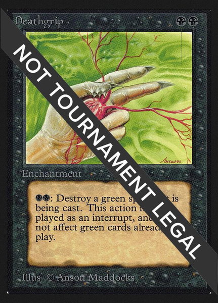 Deathgrip (IE) trading card from International Edition Deathgrip (IE) - International Edition Magic: The Gathering trading card