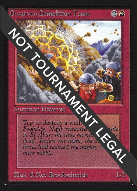Dwarven Demolition Team (IE) - International Edition Magic: The Gathering trading card