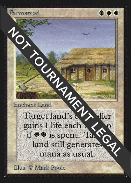 Farmstead (IE) trading card from International Edition Farmstead (IE) - International Edition Magic: The Gathering trading card