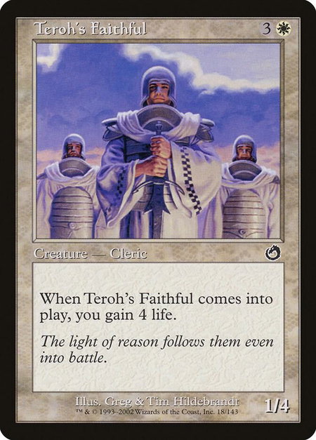 Teroh's Faithful - Torment Magic: The Gathering trading card